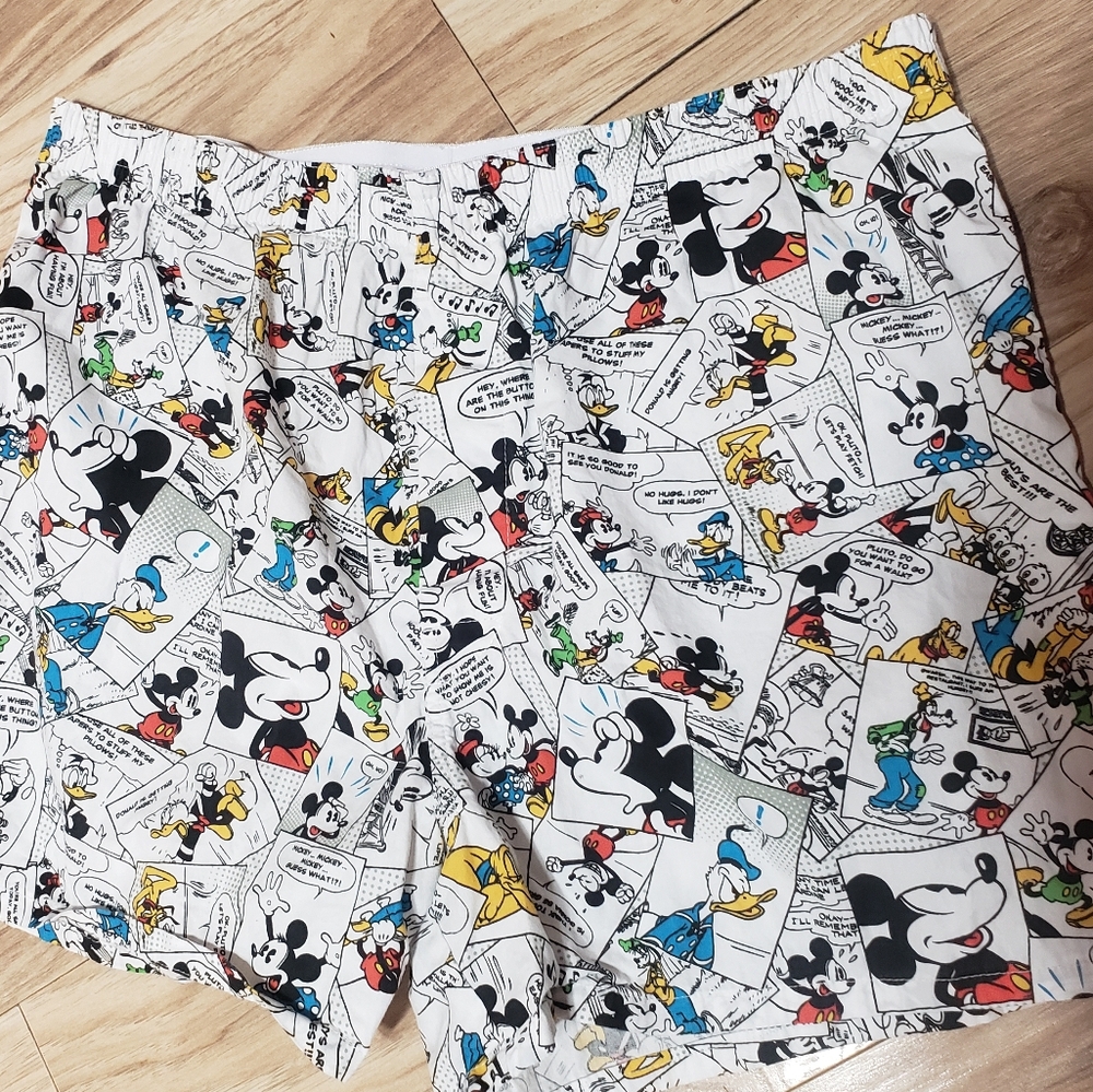 Disney Parks Original All Over Print Woman Large Boxer Pajama Bottoms New No Tag